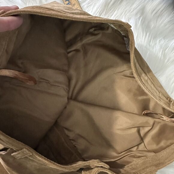 Y2k Leather Suede Pants Size 16 Lined Straight Leg High Rise Pockets Vintage - Picture 13 of 13